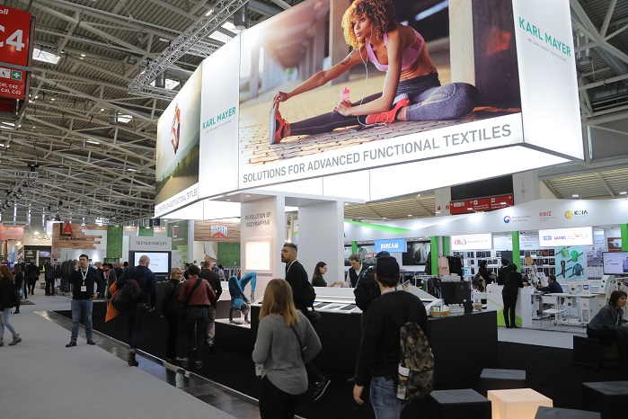 The Textile Circuit and Textile Makerspace were the topic of many conversations held at ISPO last month. © Karl Mayer